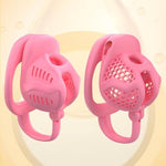 Male Chastity Cage Sex Toys Hooked Penis Cage With 3 Different Sized Rings Cock Cage With Belt Is Lightweight And Breathable Resin Chastity Device For Men'S Penis Bondage (A,Pink)