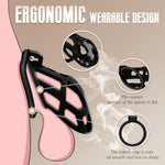 Male Chastity Cage, Lightweight Cock Cage Device, Large Chastity Device With 3 Sizes Rings, Penis Training And Abstinence Bdsm Sex Toys For Men?M?