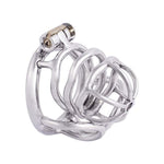 Steel Chastity Cage With Ergonomic Design Splitter Base Ring For Male Sm Penis Exercise Sex Toys B245 (1.77 Inch / 45Mm)
