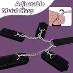 Bdsm Restraints Kit Neck To Wrist Restraints Behind Back Handcuffs Sm Sex Toy With Comfortable And Durable Ball Gags Choker And Adjustable Handcuffs Adult Sex Toy (Black)
