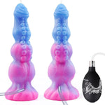 Monster Dildo Adult Sex Toys - 10" Squirting Big Fantasy Anal Plug With 3 Dog Knots & Tentacle, Luminous Silicone Strong Suction Cup, G-Spot Thick Dildo Gay Sex Toys For Women Couple