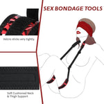 Bdsm Sex Restraints With Sex Toys Inflatable Ramp Pillow,Legs Sex Bondage With Neck To Ankle/Thigh Cuff,Fetish Handcuffs Blindfold,Adjustable Sex Sm Bondaged Restraints Set For Couples Women Men