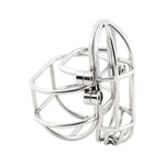 Large Detachable Male Chastity Device Steel Stainless Cock Cage Penis Ring Lock Adult Game Sex Toy M0140