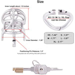 Medical Grade Stainless Steel Chastity Device Ergonomic Design Belt Restraint Men Bondage Fetish K555 (55Mm/ Xl Size)