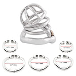 Medical Grade 304 Stainless Steel Ergonomic Design Chastity Device Easy To Wear Male Sm Penis Exercise Sex Toys K745 (45Mm/ M Size)