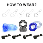 Vibrating Penis Ring Cock Ring Vibrator Silicone G-Spot Stimulating Clitoral Stimulator Penis Erection Enhance Sex Product Adult Male Sex Toy For Longer Harder Stronger (Deep Blue)