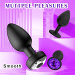 Anal Plug Vibrator Butt Plug, 4Pcs Silicone Anal Toys Butt Plug Training Kit With Remote Control 10 Frequency Vibrating, Anal Toys Adult Sex Toy & Games Prostate Massager