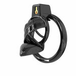 High-Heeled Design Male Chastity Cage, Cb Resin Penis Device With 6 Adjustable Flat Rings, Secure Bondage Restraint & Ventilation, Discreet Lock For S/M Training (Black,S)