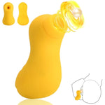 Clitoral Suction Vibrator Adult Toy Mini Yellow Duck With 7 Vibration And Suction Modes, Ipx7 Waterproof Usb Portable Silent Nipple Clitoral Stimulator Sex Toy For Beginner Women And Couples