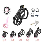 Male Chastity Cock Cage Black Penis Cage Sex Toy Chastity Devices Lock Design Bdsm Toys For Couples Sex (B2B)