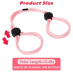 Rope Handcuffs Bdsm Bondage Restraints Ankle Cuffs Sex Toys Adjustable Cotton Rope Wrist Straps Sm Game Adult Play For Couple (Pink)