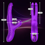 G-Spot Vibrators Realistic Dildo Vibrating Clitoral Stimulator 3 In 1 Rabbit Vibrator With 10 Vibration Modes 7 Flapping Patterns 6 Swing Modes Nipple Vaginal Massage Women Couples Sex Toys