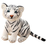 9 In/23Cmtigers Plush Toy Stuffed Animal Plush Cat, Lifelike Tiger Stuffed Animals Animals Kids Toy Gift For Boy Baby Hug Tiger Stuffed Animal (White)