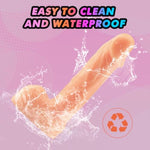 4.3 In Suction Cup Dildo Hands Free Games For Beginners Small Thrusting Dildo Reaslitic Dildo For Women Penis Sex Toy Anal Dildo For Male And Women Small Suction Dildo Adult Sex Toys (Flesh)