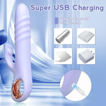 Dildo Thrusting Vibrator Sex Toy For Women - Dildos Vibrator G Spot Vibrator Clitoral Stimulator Dual Rabbit With 10 Powerful Vibration 10 Thrust Modes