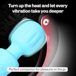Vibrator Wand - Sexual Pleasure Tools For Women, Adult Toy, G Spot Vibrator, Clit Stimulator, Mini Vibrators, Dildo Massager With 20 Patterns & 9 Speeds, Portable Stick Massager (Blue)