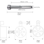 Metal Chastity Cage With Expander Penis Cage Matching With Screw Wrench And Curved Rings Adult Sex Toys Chastity Device Cock Cage Used To Bandage Male Penis (Wearable,1.77In)