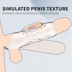 Men'S Penis Enlargement And Thickening Sleeve Cock Ring Transparent Bondage Vibration Penis Sleeve Sex Toy