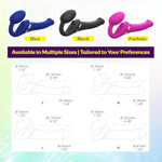 Multi-Orgasm Bendable Strap-On Dildo - 3 Motors Independently Controllable Adult Toy - G Spot Silicone Dildo Vibrator Clitoral Stimulator Toy - Soft Bendable Sexy Dildo (Blue - X-Large)