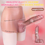 Harness Strap-On Dildos, Wearable Dildo Panties Hollow Penis With Realistic Cock Enlarger With Soft Penis Extender Sex Toy For Pegging Couples Gay & Men