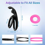 Silicone Penis Ring Cock Sex Toys For Male Erection Enhancing Sex Longer Lasting Stronger,Penis Sleeve With Rabbit Clitoris Stimulator For Couple Pleasure,Man Ball Rings Dick Sexual Anillos Para Pene