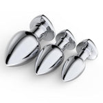 Luxury Metal Anal Butt Plug (M) + 3" Diameter Huge Thick Dildo