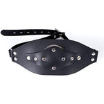 Strap-On Leather Mouth Masks Restraint Dildo Adult Sex Bondage Mouth Gags Bdsm Toys (Length: 10 Cm)