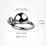 Stainless Steel Chastity Cage For Men Metal Chastity Devices Lock Design Small Chastity Cage Male Penis Cage Flat Cock Cage Bdsm Toys For Couples Sex 2 (45Mm)