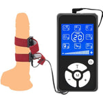 Electric Shock Adjustable 2Pcs Penis Ring Electric Shock Set Male Bondage Delayed Cock Ring Electric Shock Penis Ring Sex Toy Set