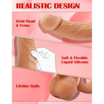 Strapless Strap On Thrusting Dildo Female Sex Toy With 9 Modes, Realistic G Spot Double Ended Dildo Vibrator Clit Stimulator Vibrating Butt Plug, Adult Anal Sex Toys For Women Lesbian Couples