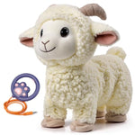 Electronic Interactive Singing Walking Lamb Plush Toy, Sheep Stuffed Animal With Leash, Soft Sheep Baby Toys Pet Buddy For Babies And Toddlers