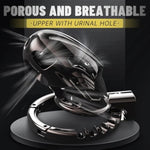 Chastity Cage, Male Chastity Device, Integrated Adjustable Ring Cock Cage, Zinc Alloy Lightweight Chastity Cage With Keys Adult Sex Toy For Men (Light Black)