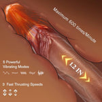 Realistic Foreskin Thrusting Dildo Vibrator Sex Toy, Ultra Fast Speed Foreskin Dildo Vibrators With 5 Vibration & 3 Thrusting Modes, Skin Like Silicone 8.6 Inch Dildos Adult Sex Toys For Women Couples