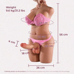Shemale Sex Toy 21.2 Lbs Torso Sex Doll With 7.1 Inch Realistic Dildo And Soft Breasts Unisex Anal Sex Stroker Trans Dolls For Gay Couples Men Women Adult Toy For Masturbation