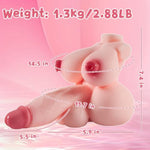 Sex Doll Small Trans Sex Toys Pocket Pussys 2 In 1 Futa Male Masturbator Toys With Realistic Soft Dildo, Torso Adult Shemale Sex Doll For Men