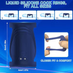 Penis Sleeve Vibrator Cock Vibrating, Sex Toys With 10 Vibration Mode Adult Toys, Penis Sleeve Enhancer For G Spot Anal Clit Stimulation For Male Couple Erection Extender Sex Games (Blue)