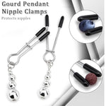 Gourd Bell Pendant Nipple Clamps For Women Non Piercing Adjustable Nipple Pendant Decoration Body Accessory