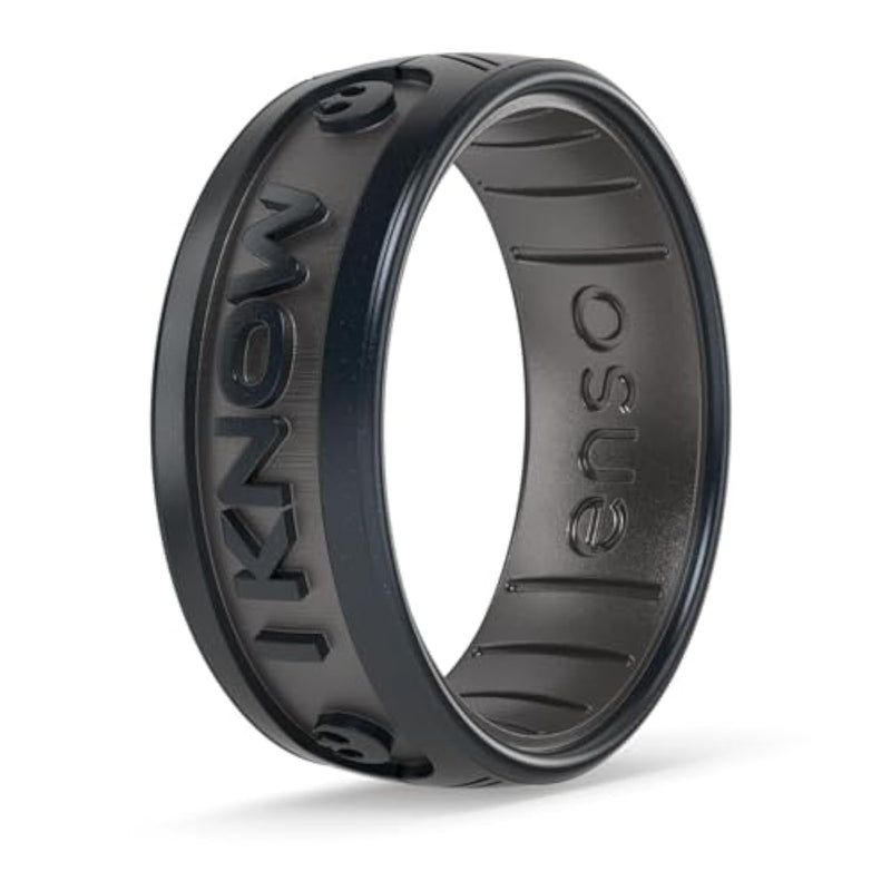 Star Wars Dualtone Silicone Ring - Comfortable And Flexible Design - I Know - Black Pearl/Platinum - 10