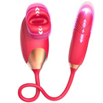 Rose Vibrator Women Sex Toys - G Spot Mouth Vibrators With 10 Biting Licking Vibrating & 10 Thrusting Modes Clitoral Anal Nipple Thrusting Dildo Stimulator Pleasure Tools Adult Sex Toy For Female