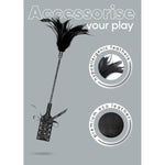 Sex Feather Tickler For Adults Bedroom Bdsm Sex Toy Crop Cosplay Bondage Spanking French Tickler 16 Inch Black