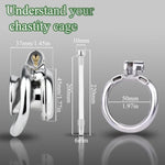 Flat Invisible Lock Metal Male Chastity Cage - Premium Stainless Steel Penis Cage With Silicone Urinary Catheter | Discreet Bdsm Bondage Toy For Couples, Secure And Comfortable Design
