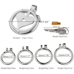 Adult Toys Sm Stainless Steel Inverted Chastity Lock Chastity Device Male Beginner Cage Press Chastity Cage Penis Cage Penis Lock Massage To Prevent Erection Restraint Alternative Stimulator