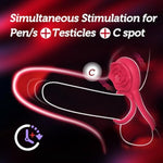 Vibrating Cock Ring With Rose Clitoral Vibrator, Penis Ring Vibrator With 10 Vibrations, Pleasure Vibrating Male Toys/Adult Sex Toys And Games For Couples