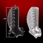 Penis Sleeve Pack Of 2, Reusable Penis Enlarger Cock Extender Sheath Thicken Cock Condom With Penis Ring Adult Sex Toys For Men Couples