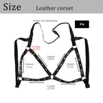 Bdsm Breast Bondage Restraint Set, Nipple Clamp Adjustable Sm Toys, Gothic Punk Leather Bondage Chest Restraints For Fetish Men, Women And Couples