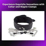 BDSM Bandage Body Chains and Clamps Nipple Clamp Neck Bondage, Sex Restraints Bondage Gear, Restraint Set for Sex