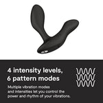 Vector+ Black Vibrating Butt Plug And Prostate Massager & Pjur Analyse Me Water-Based Personal Lubricant 3.4 Fl Oz - Male Sex Toys Bundle