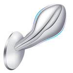 Stainless Steel Anal Plug Butt Plug Anus Stretcher With Oval Base Prostate Massager G-Spot Stimulation Adult Sex Toys For Men Women Couple (L)