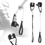 Leather Testicle Toys Crusher Cbt Scrotum Bondage Gear Accessories With Traction Chain Cock And Ball Torture Male Chastity Devices Bdsm Toys Cock Ring Testicle Sex Restraints Testicles Ball Stretcher