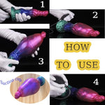 Sex Toys Butt Plug Anal Dildo, Huge Anal Inflatable Dildo Silicone with Suction Cup, Fantasy Monster Dildo Anal Trainer Stretcher Dilators for Women Men Couple